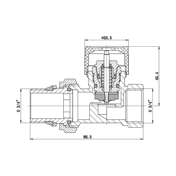 Клапан термостатический SD Forte SF239W20 3/4" прямой SD00021146 фото