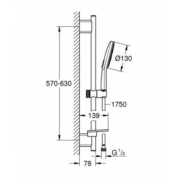 Душовий набір Grohe Rainshower SmartActive 130 26546000 26546000 фото