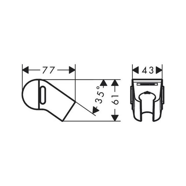 Набор для душа Hansgrohe WallStoris 24250670 черный 24250670 фото