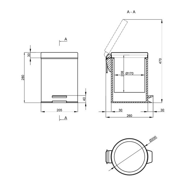 Відро для сміття Qtap Liberty CRM 1149 5 л SD00031724 фото