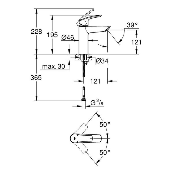 Смеситель для умывальника Grohe Eurosmart New M-Size 23324003 23324003 фото