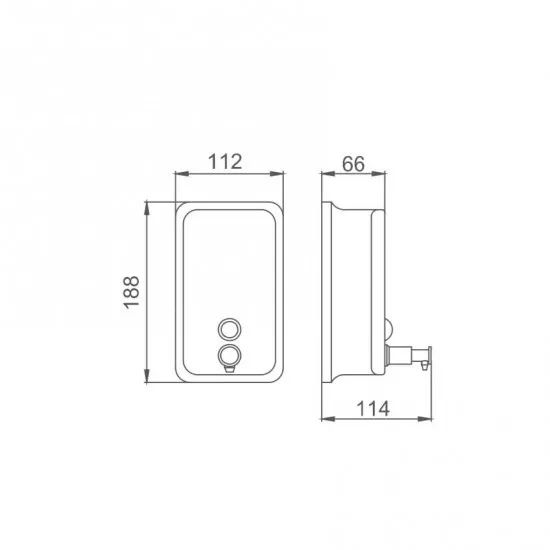 Дозатор для жидкого мыла Frap F402 хром 800 мл F402 фото