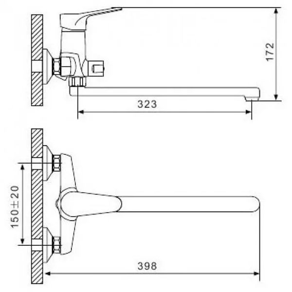 Змішувач для ванни Gappo G2236 хром G2236 фото