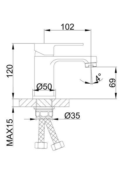 Смеситель для умывальника Frap F1041 белый/хром F1041 фото