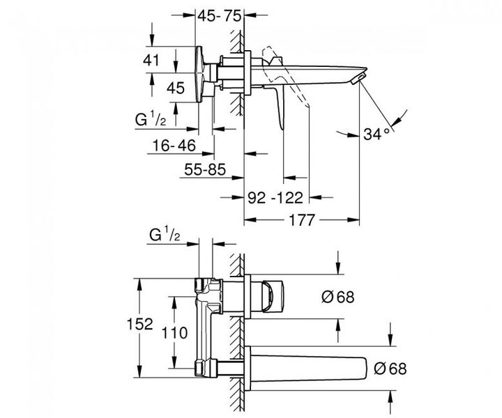 Змішувач для умивальника Grohe BauLoop New M-Size 20289001 20289001 фото