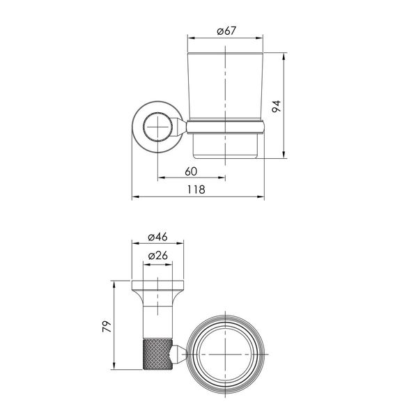 Стакан Imprese Brenta графитовый хром ZMK091908230 071194 фото