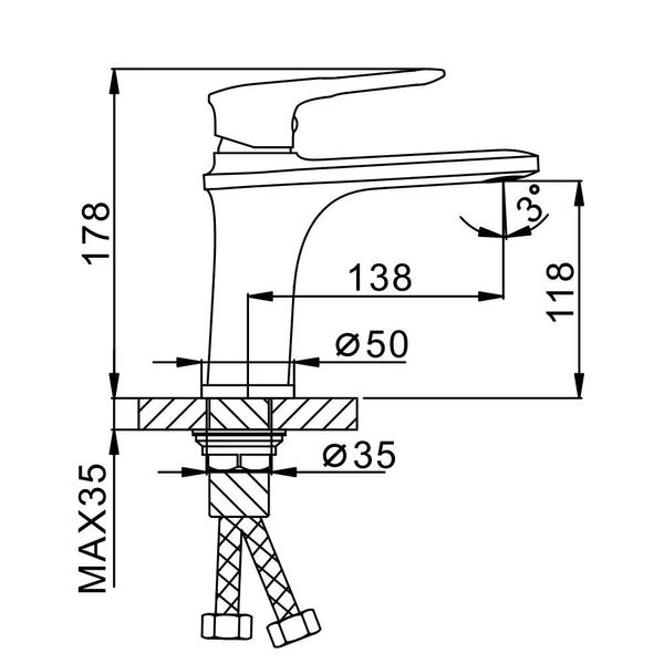 Смеситель для умывальника Frap F1049 белый/хром F1049 фото