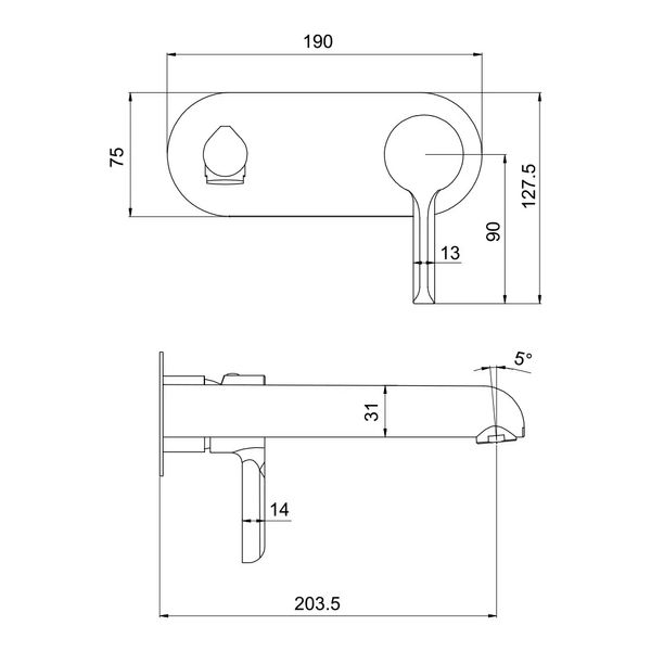 Змішувач для раковини Gappo G1003-26 чорний/хром G1003-26 фото