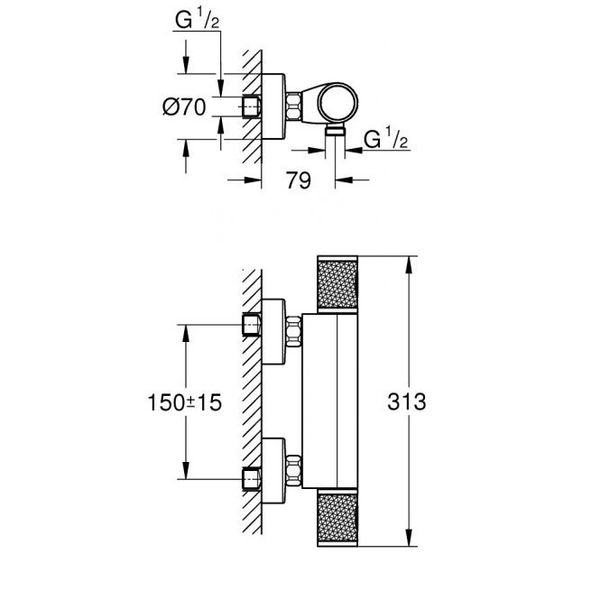 Термостат для душа Grohe Grohtherm 1000 Performance 34776000 34776000 фото