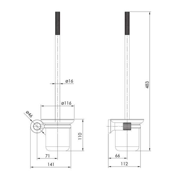 Щітка для унітазу Imprese Brenta хром ZMK071901260 071205 фото