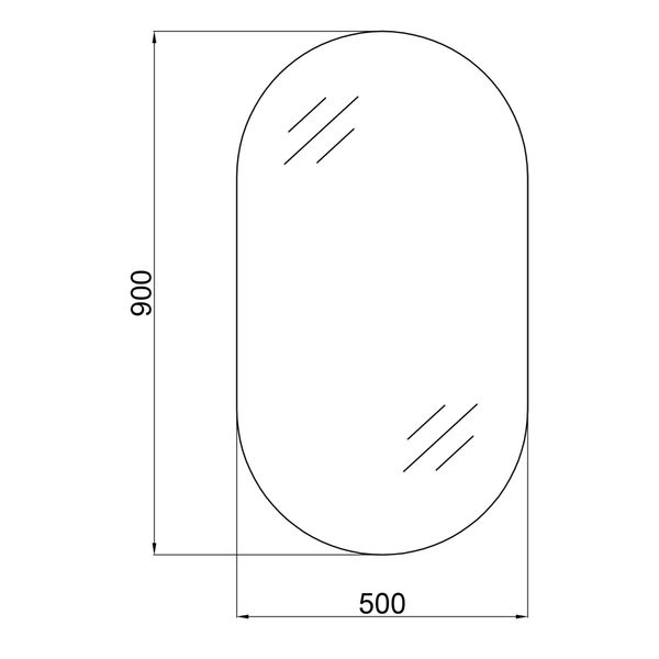 Зеркало Qtap Scorpio 500x900 с LED-подсветкой White SD00049539 фото