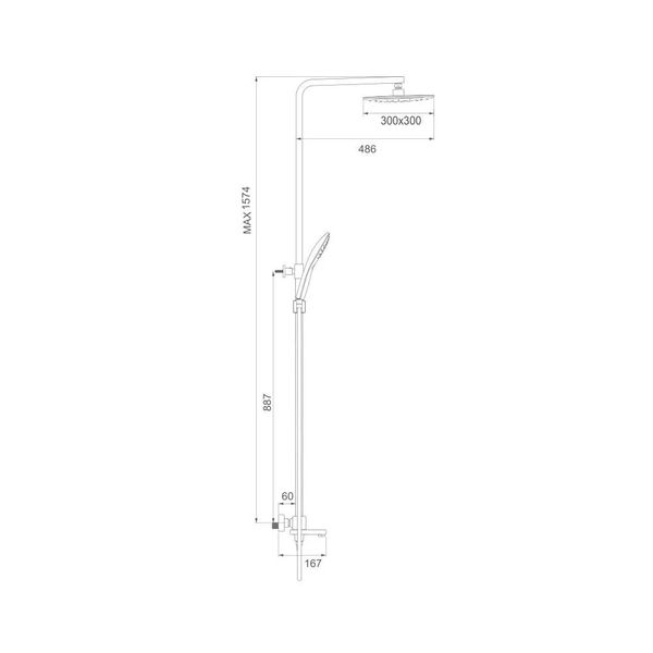 Душевая система с термостатом Gappo G2418-40 хром G2418-40 фото