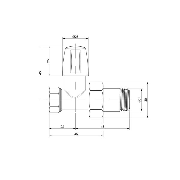 Кран радиаторный Icma №815 1/2" прямой SD00005560 фото