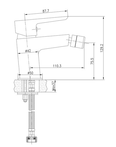 Змішувач для біде Imprese Breclav хром 40245 052223 фото