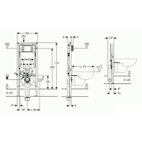 Монтажный элемент Geberit Duofix Sigma 111.796.00.1 111.796.00.1 фото