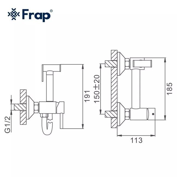 Гігієнічний душ Frap F7503-6 чорний F7503-6 фото