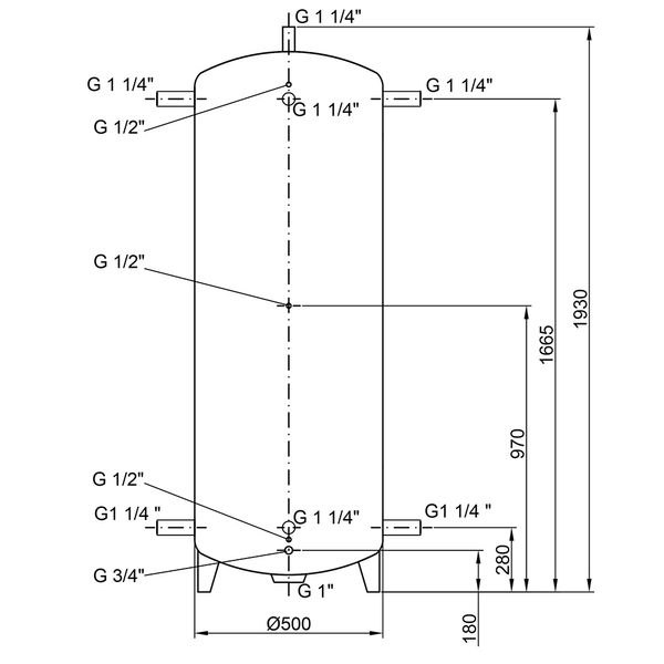 Теплоаккумулятор Thermo Alliance TA-ТАМ-00 300 без изоляции SD00047696 фото