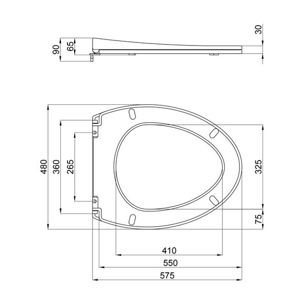 Сидіння для унітаза Qtap (Leo) з мікроліфтом Slim QT99HY2078 SD00046075 фото