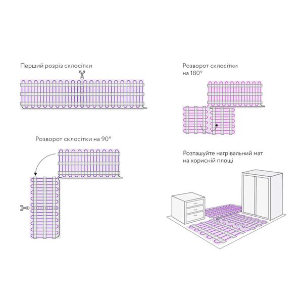 Мат нагрівальний для теплої підлоги OneKeyElectro 4,00 кв.м 600 Вт 2208373 фото