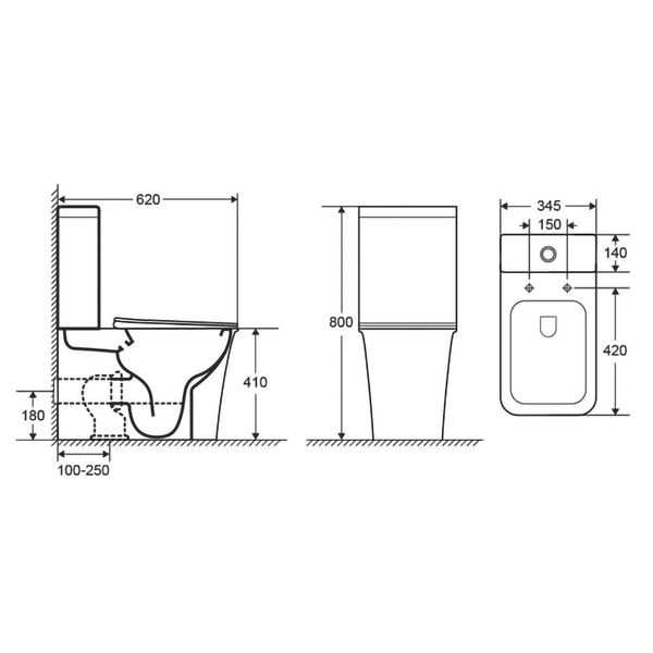 Унітаз підлоговий Imprese Elanta Rimless slim slow-closing i11555 082963 фото